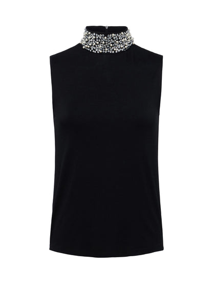 Emily Top Black/Pearl Stone Combo - L'AGENCE