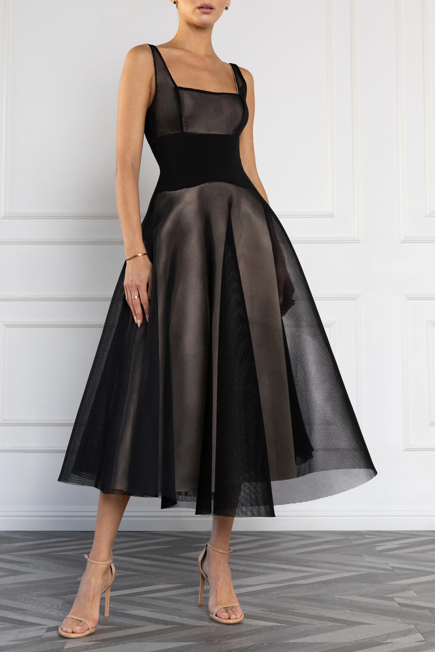 Vivi Midi Dress Black - Black Halo