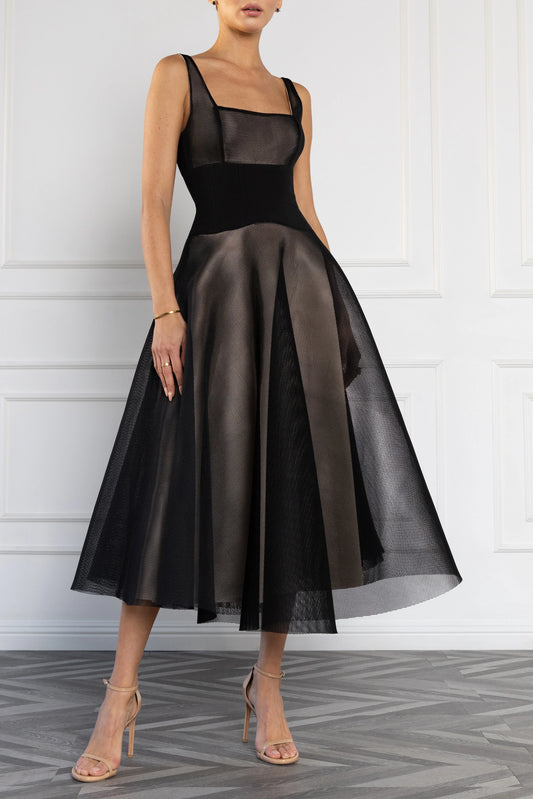 Vivi Midi Dress Black - Black Halo