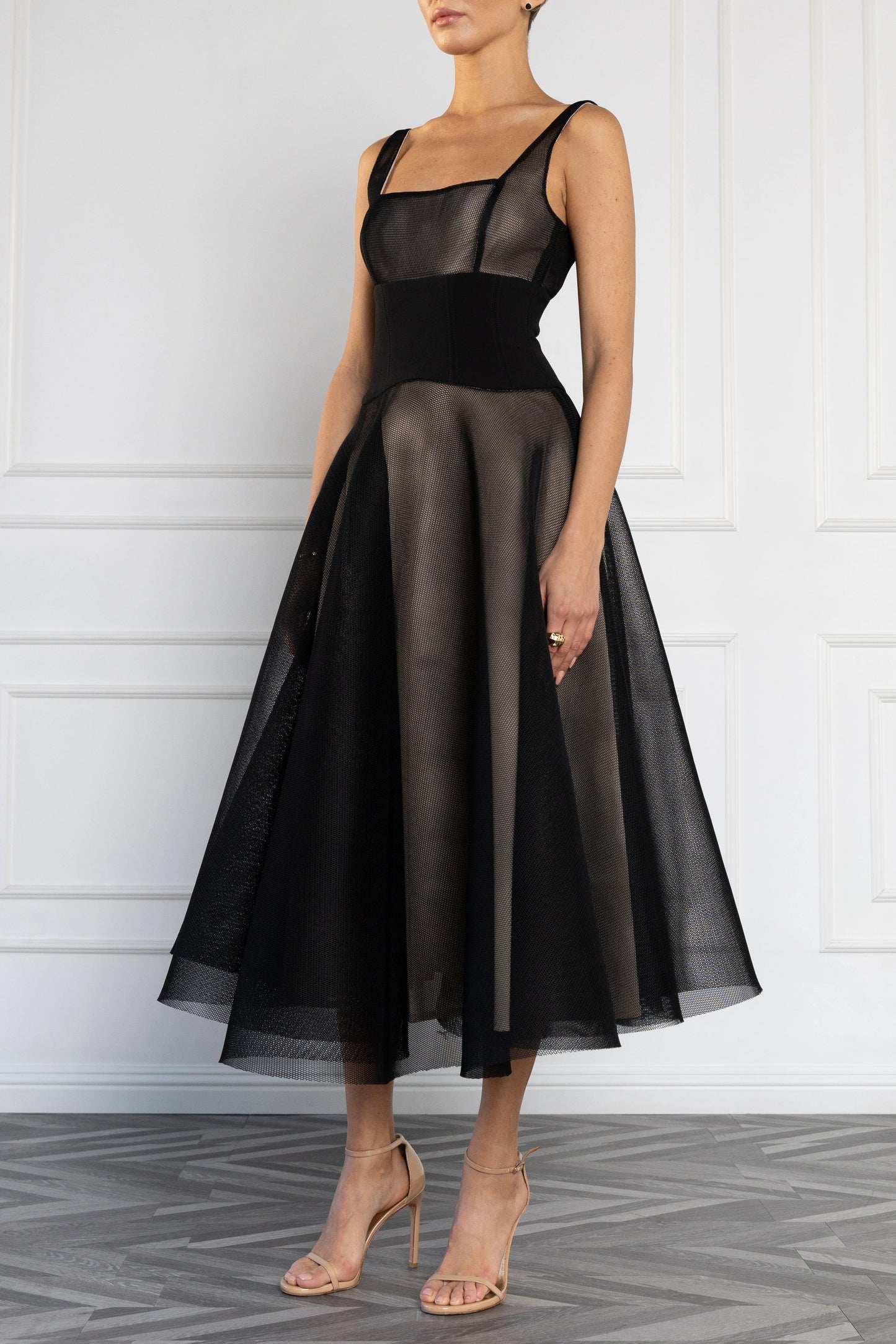 Vivi Midi Dress Black - Black Halo