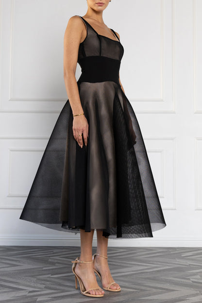 Vivi Midi Dress Black - Black Halo
