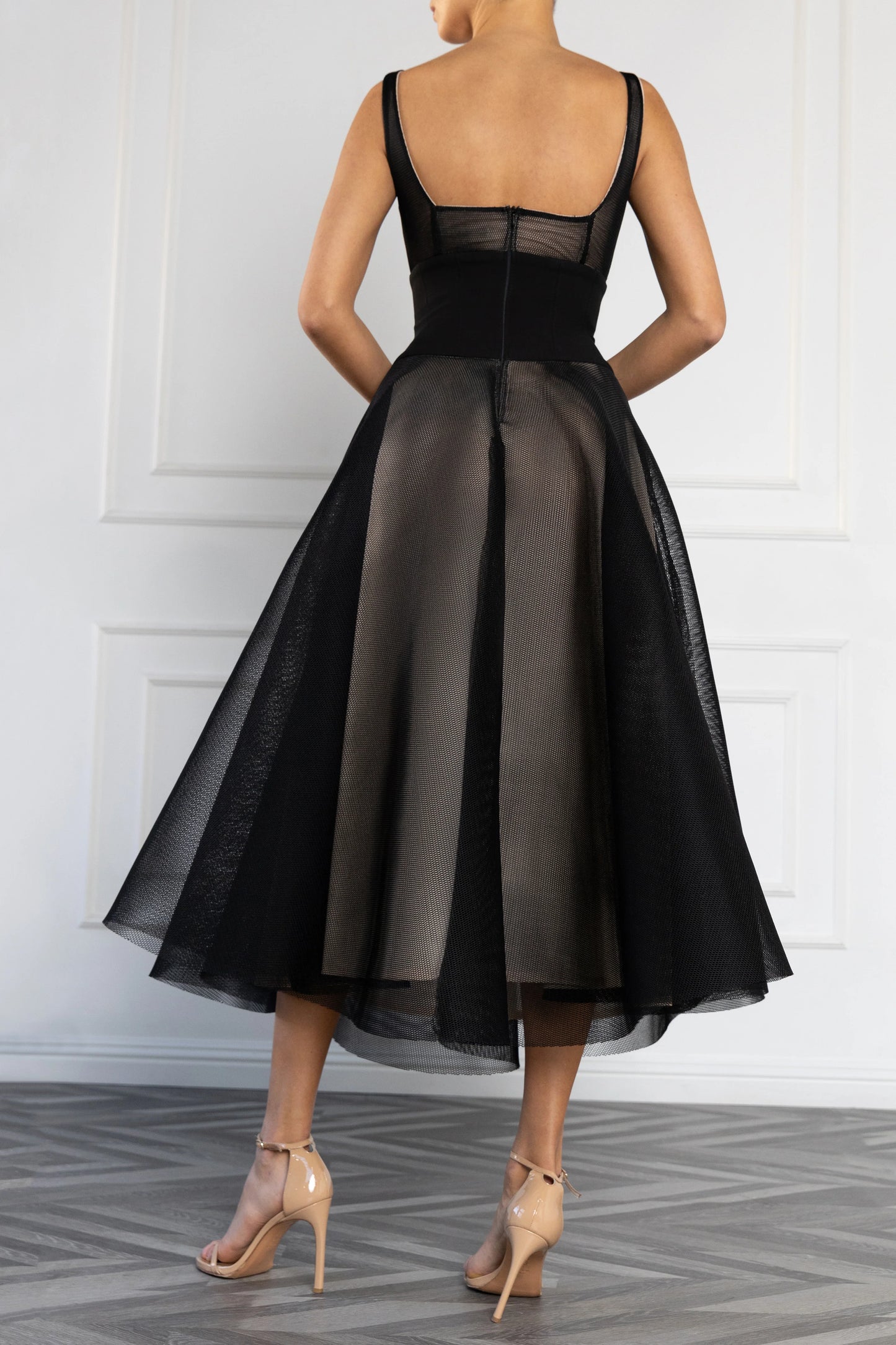 Vivi Midi Dress Black - Black Halo
