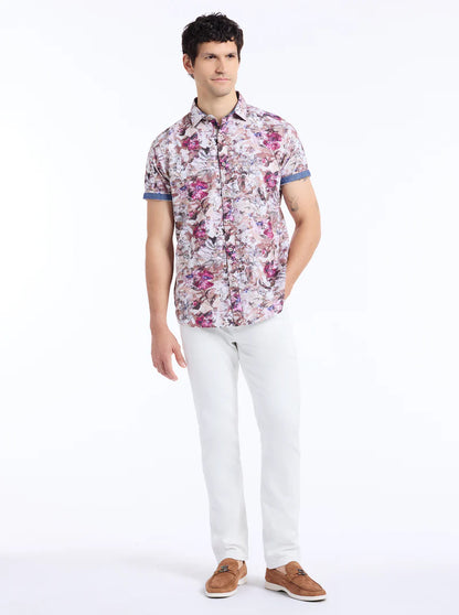 Shillingford Short Sleeve Button Down Shirt Tan - Robert Graham