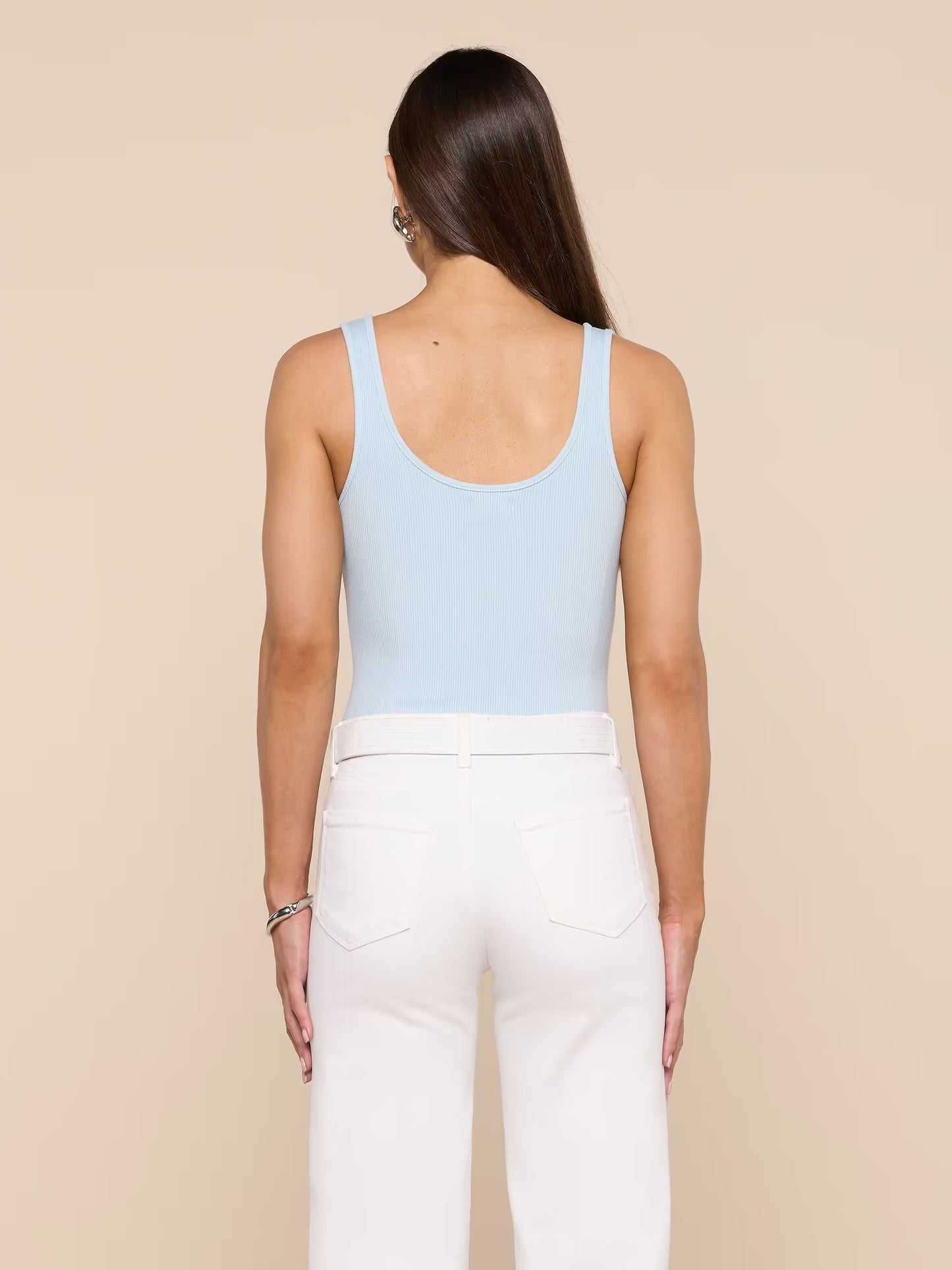 Nica Scoopneck Bodysuit Cool Blue - L'AGENCE