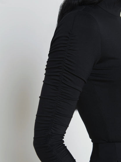 Lotti One-Sleeve Bodysuit Black - L'AGENCE