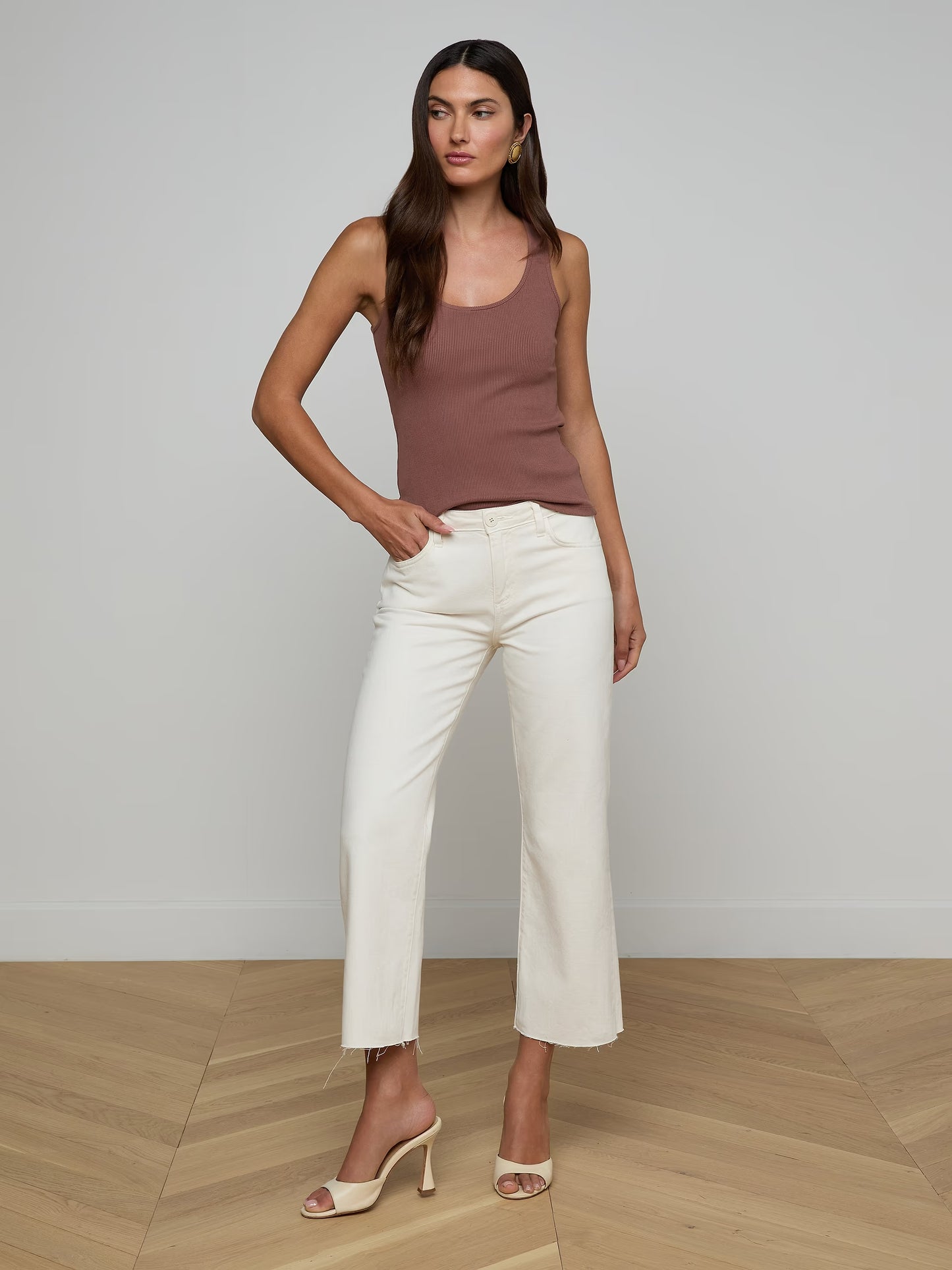 Adira Scoopneck Tank Cardamom - L'AGENCE