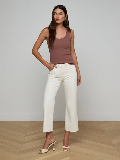 Adira Scoopneck Tank Cardamom - L'AGENCE