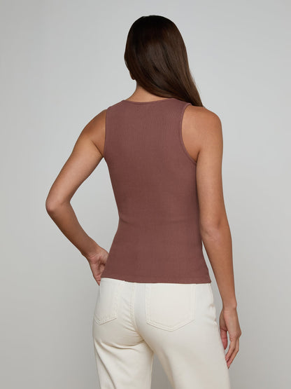 Adira Scoopneck Tank Cardamom - L'AGENCE
