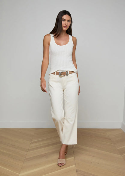 Adira Scoopneck Tank Antique White - L'AGENCE