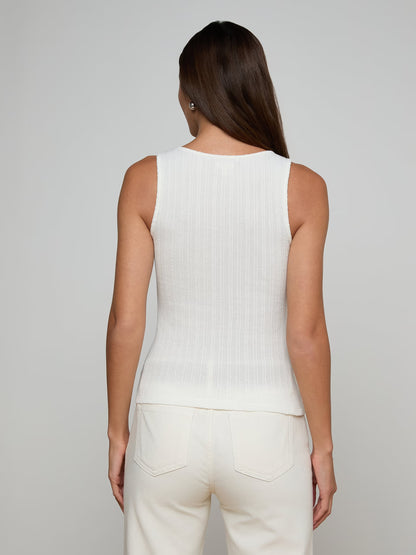 Adira Scoopneck Tank Antique White - L'AGENCE