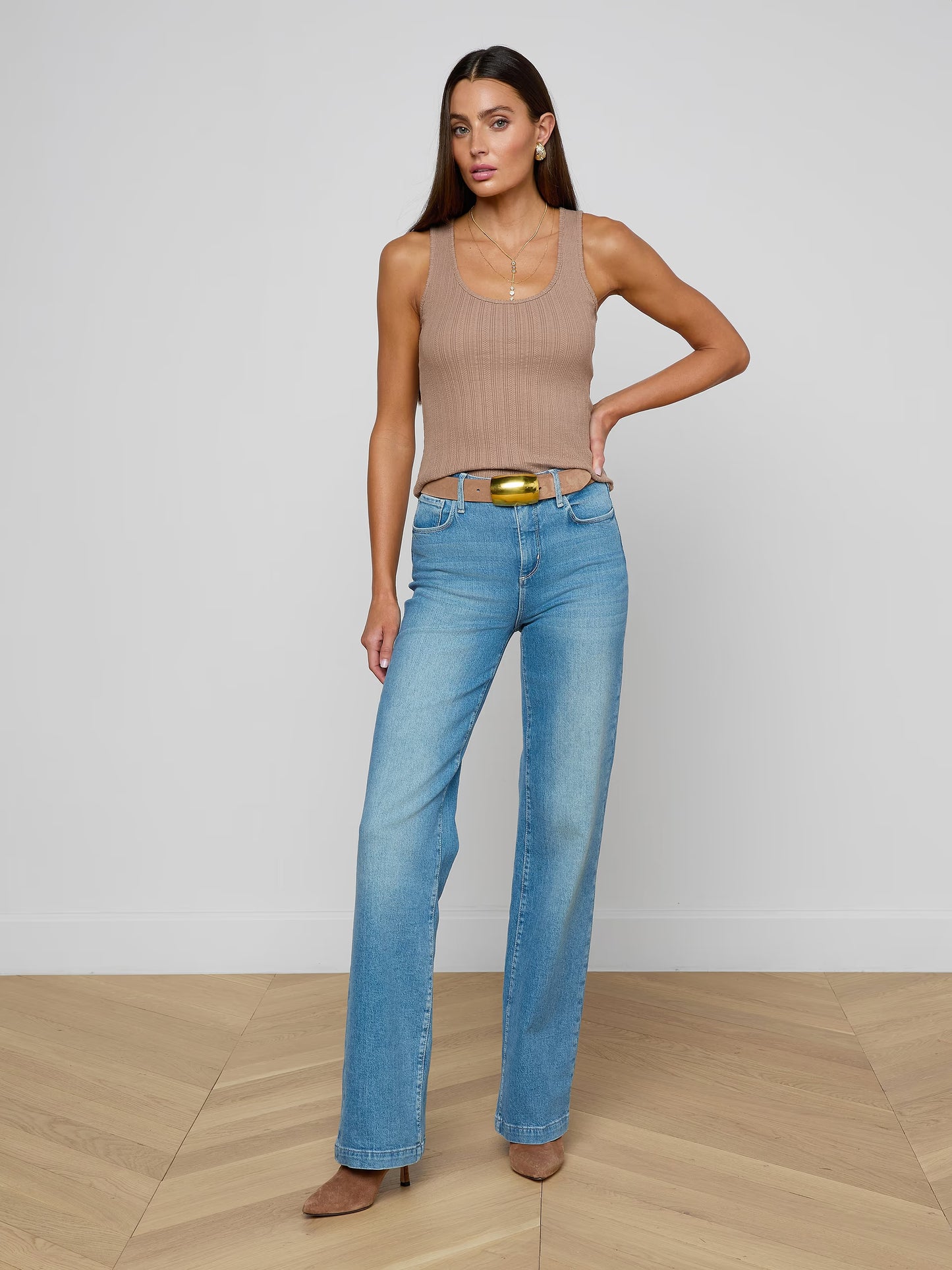 Adira Scoopneck Tank Portabella - L'AGENCE