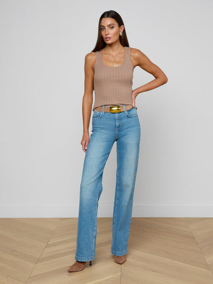 Adira Scoopneck Tank Portabella - L'AGENCE