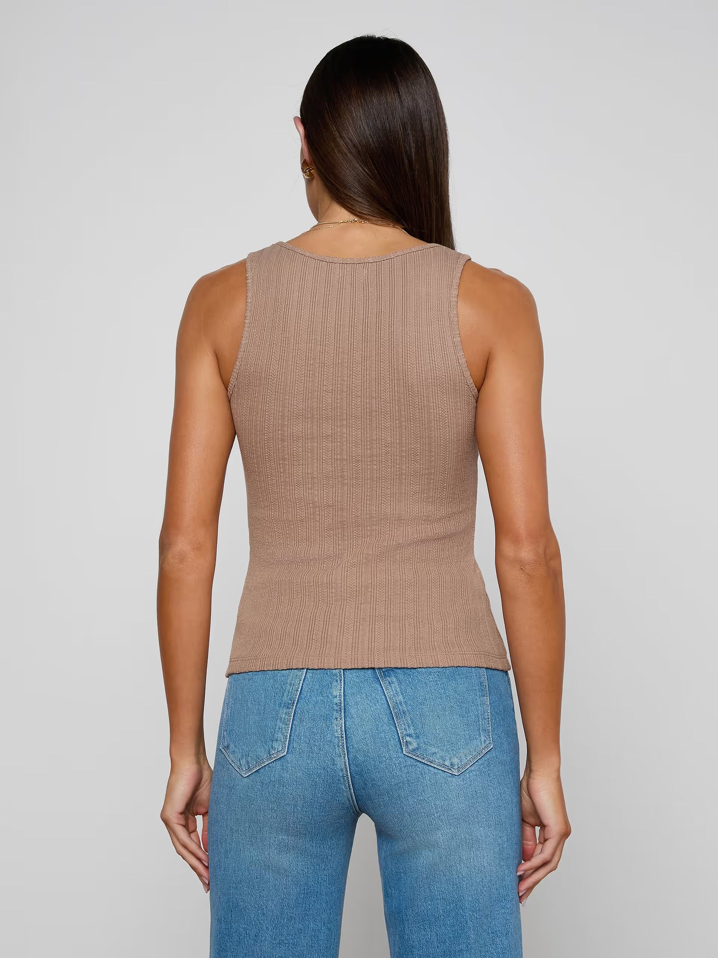 Adira Scoopneck Tank Portabella - L'AGENCE