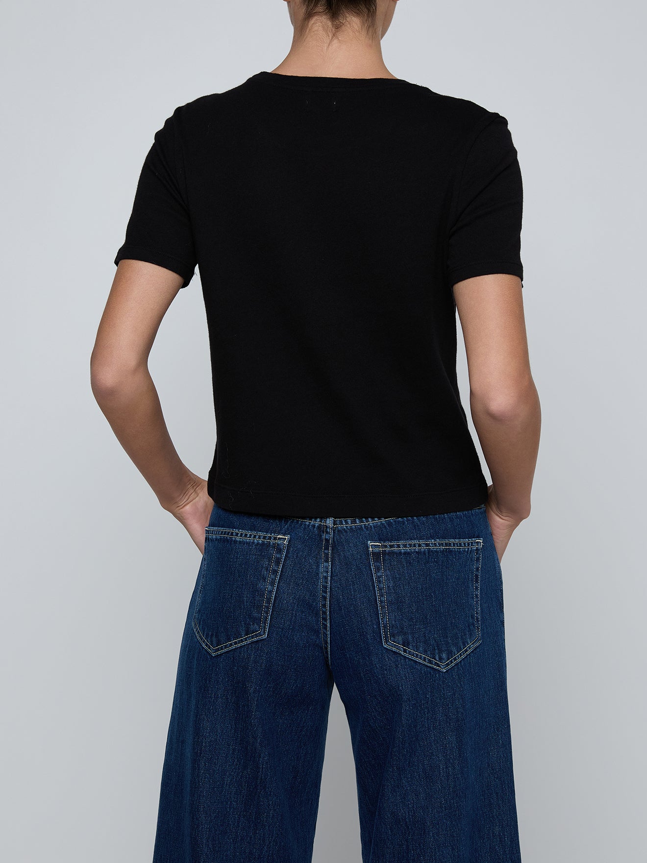 Stormy Cotton Tee Black - L'AGENCE