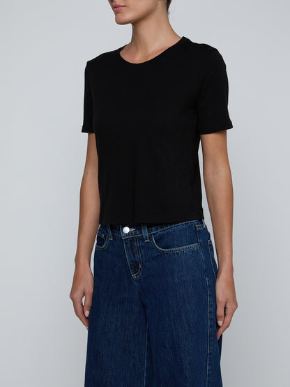 Stormy Cotton Tee Black - L'AGENCE