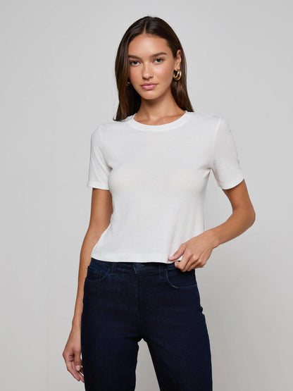 Stormy Cotton Tee White - L'AGENCE