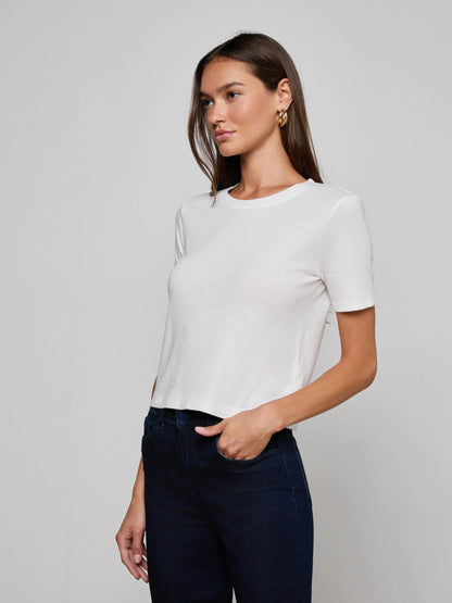 Stormy Cotton Tee White - L'AGENCE