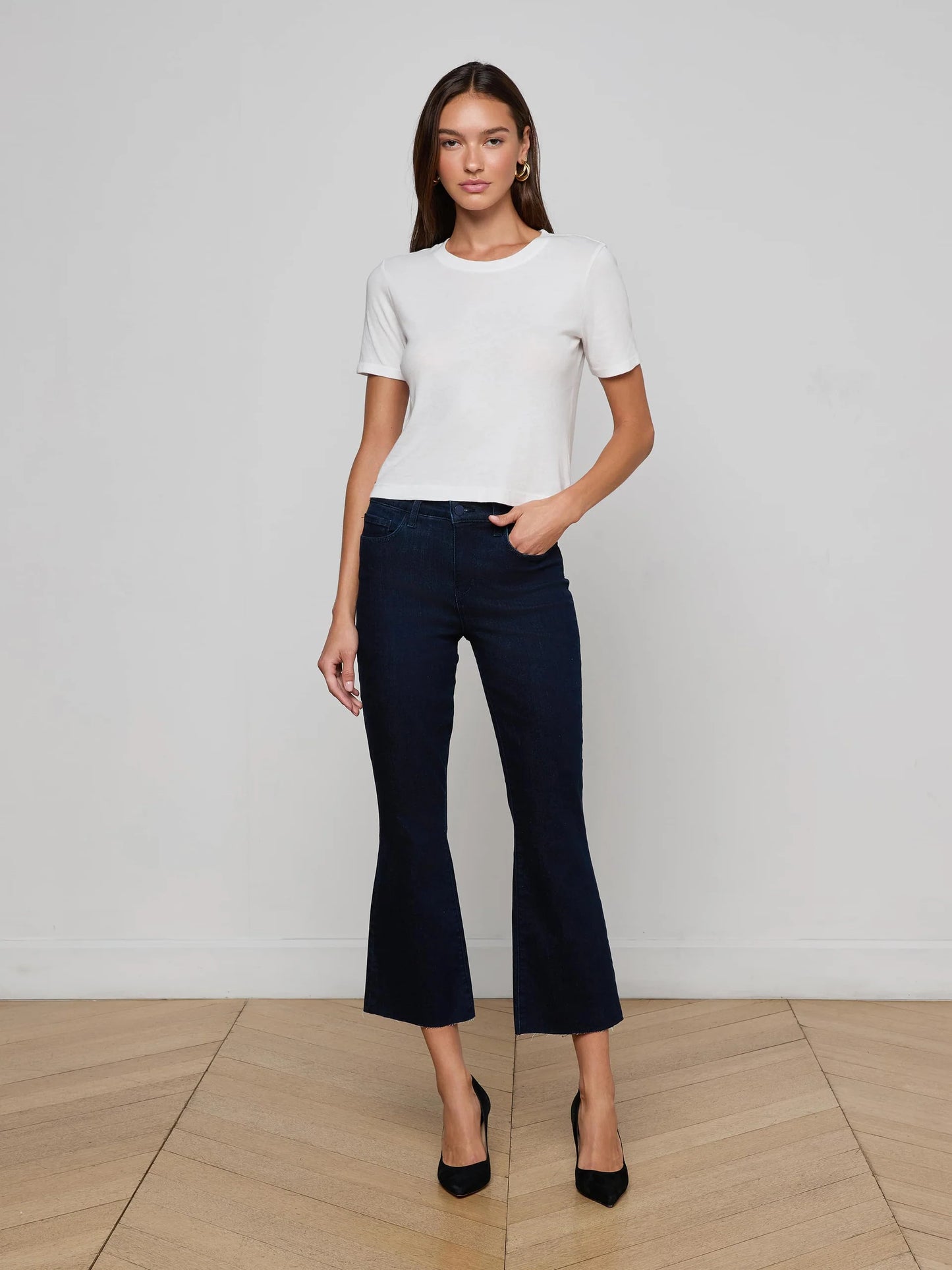 Stormy Cotton Tee White - L'AGENCE