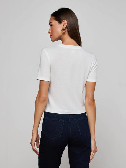 Stormy Cotton Tee White - L'AGENCE