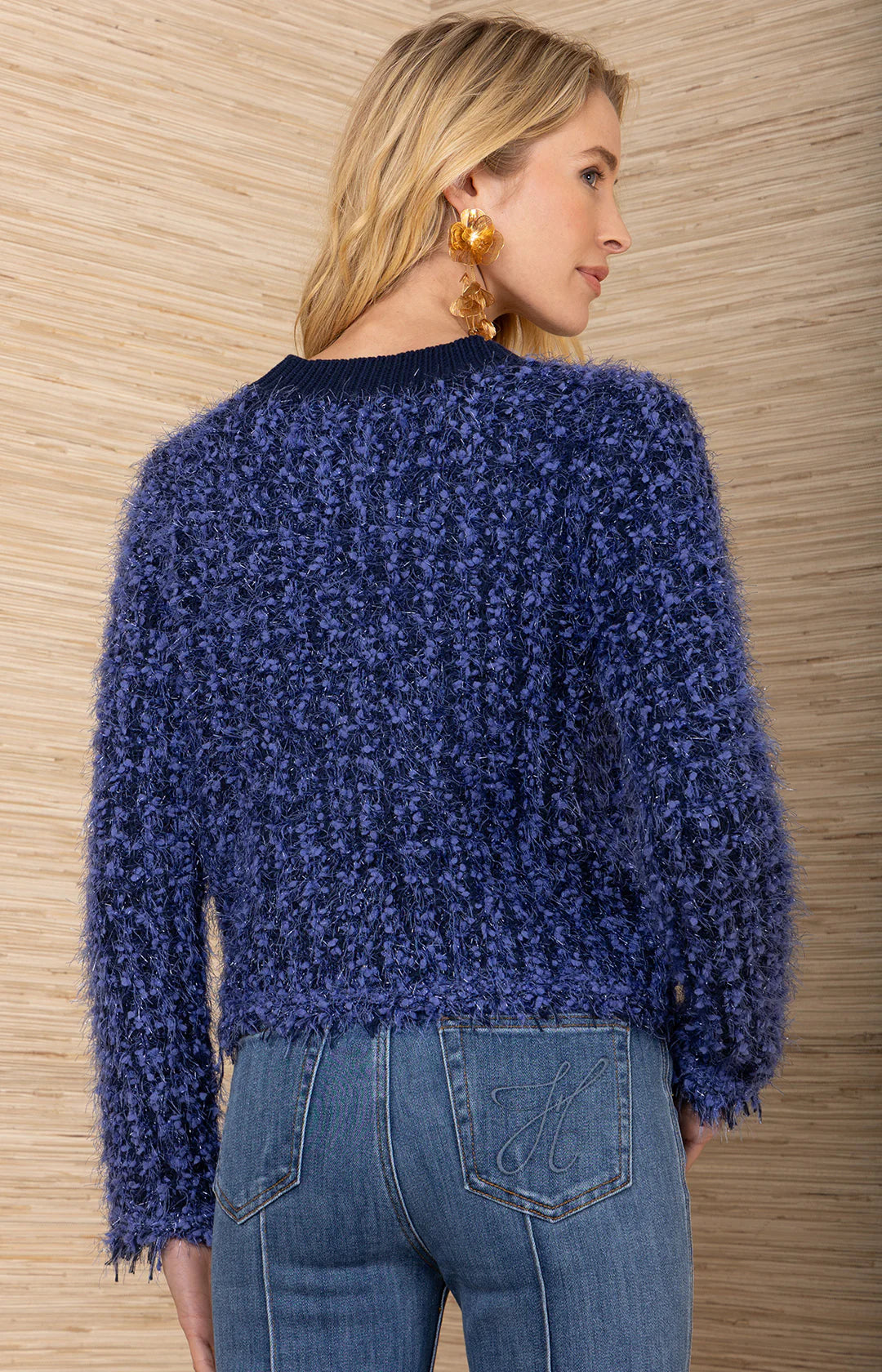 Madalyn Boucle Cardigan Blue - Hale Bob