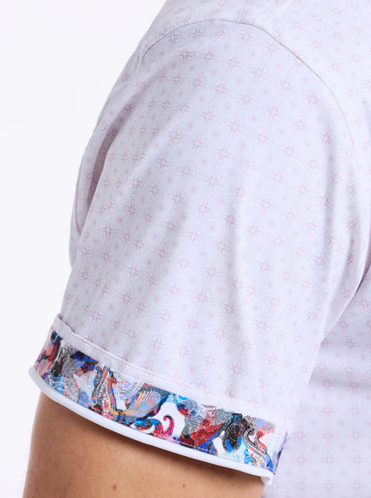 Brompton Short Sleeve Button Down Shirt Lilac - Robert Graham