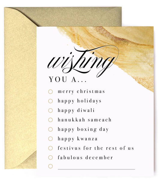 Insert Your Holiday Choose Your Own Holiday Greeting Card - Kitty Meow Boutique