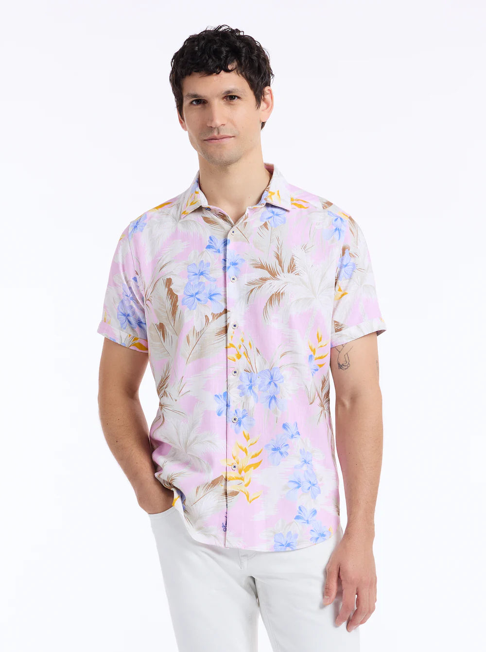Fletcher Short Sleeve Button Down Shirt Multi - Robert Graham