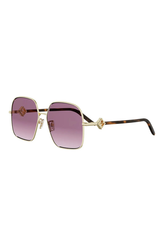 FF Diamonds Sunglasses Gold/Violet - FENDI