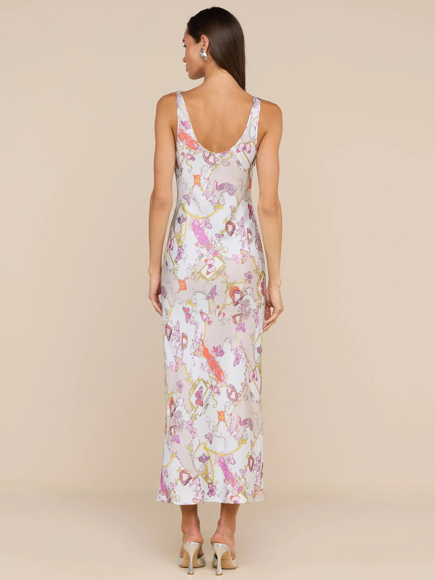 Akiya Satin Maxi Dress Multi Baroque Toile - L'AGENCE