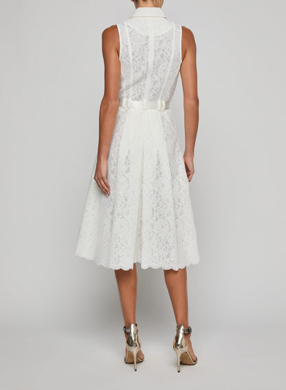 Kylo Belted Shirt Dress Ivory - L'AGENCE