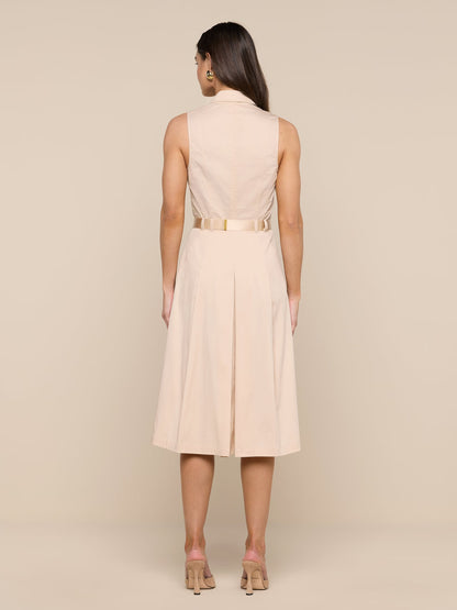 Kylo Poplin Shirt Dress Biscuit - L'AGENCE