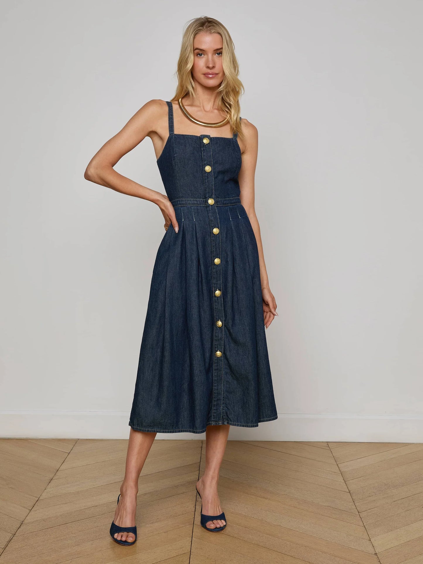 Esmeralda Chambray Dress Raleigh - L'AGENCE