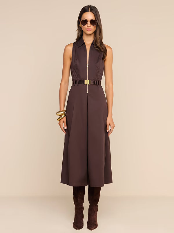 Kolton Dress Dark Java - L'AGENCE