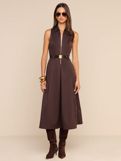 Kolton Dress Dark Java - L'AGENCE