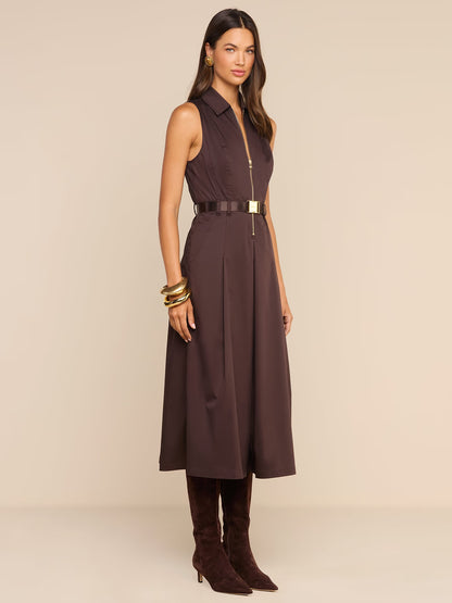 Kolton Dress Dark Java - L'AGENCE