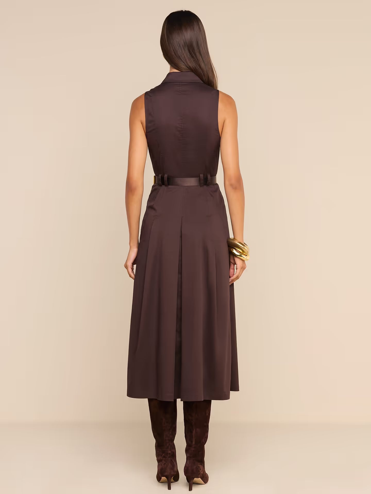 Kolton Dress Dark Java - L'AGENCE