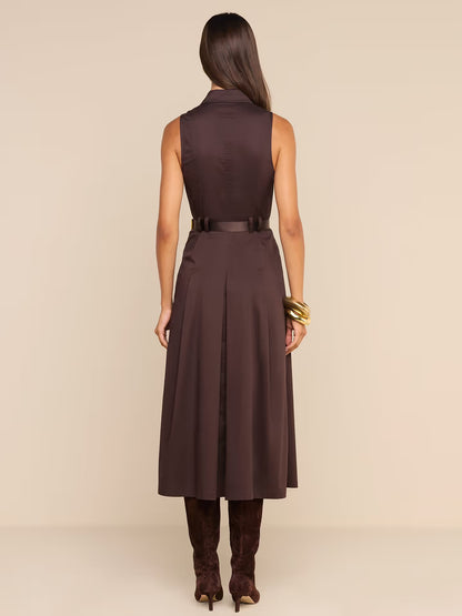 Kolton Dress Dark Java - L'AGENCE