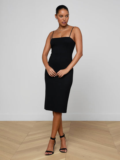 Eira Midi Dress Black - L'AGENCE