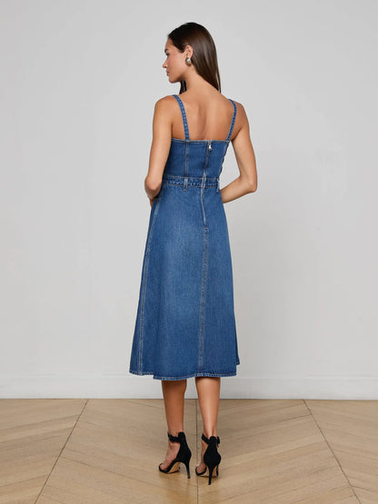 Jovie Bustier Midi Dress Dawkins - L'AGENCE