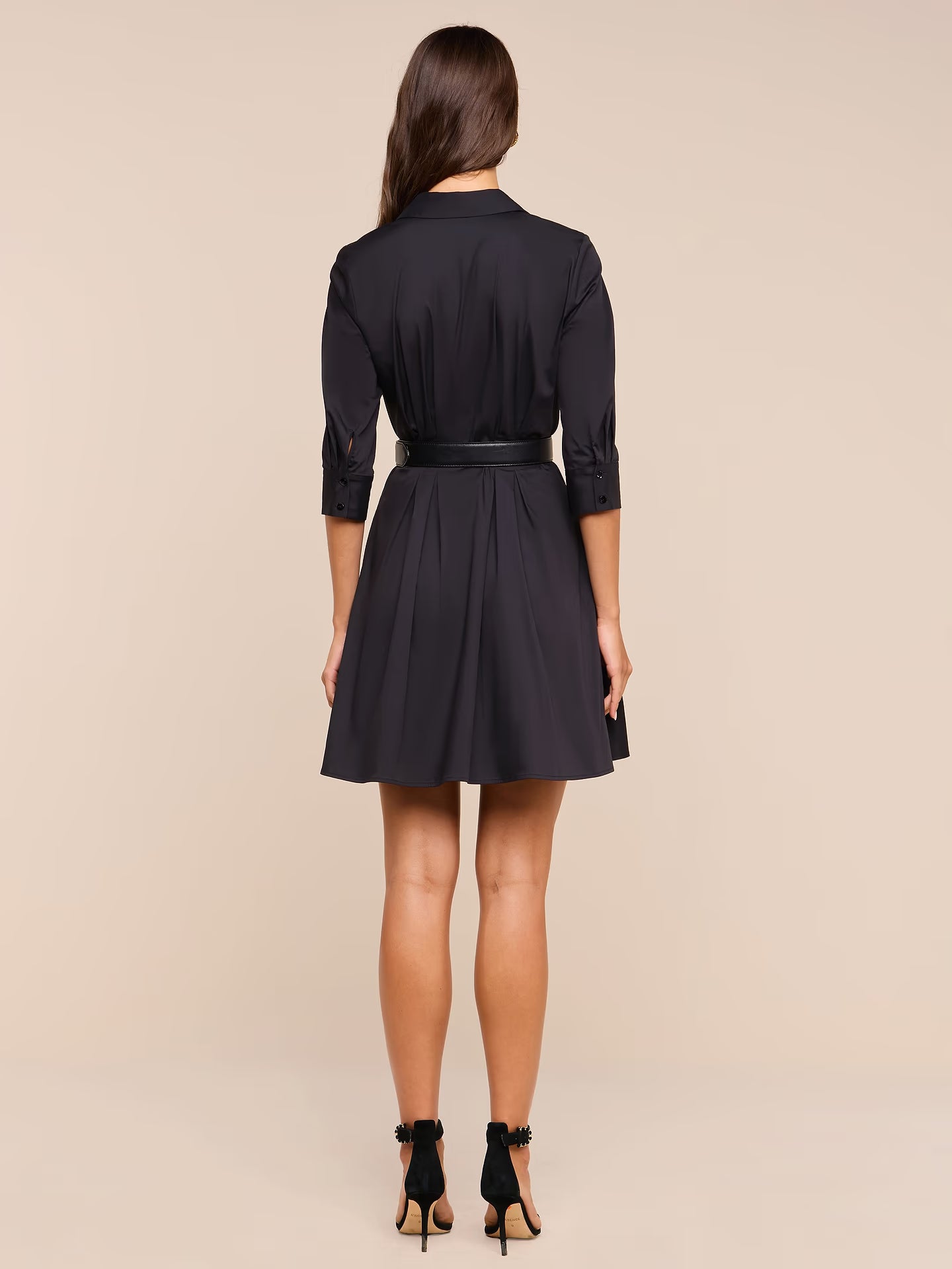 Journi Shirt Dress Black - L'AGENCE