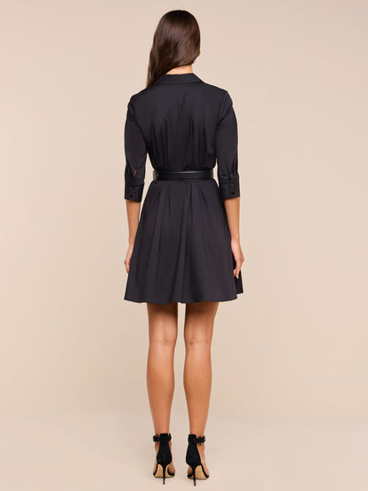 Journi Shirt Dress Black - L'AGENCE