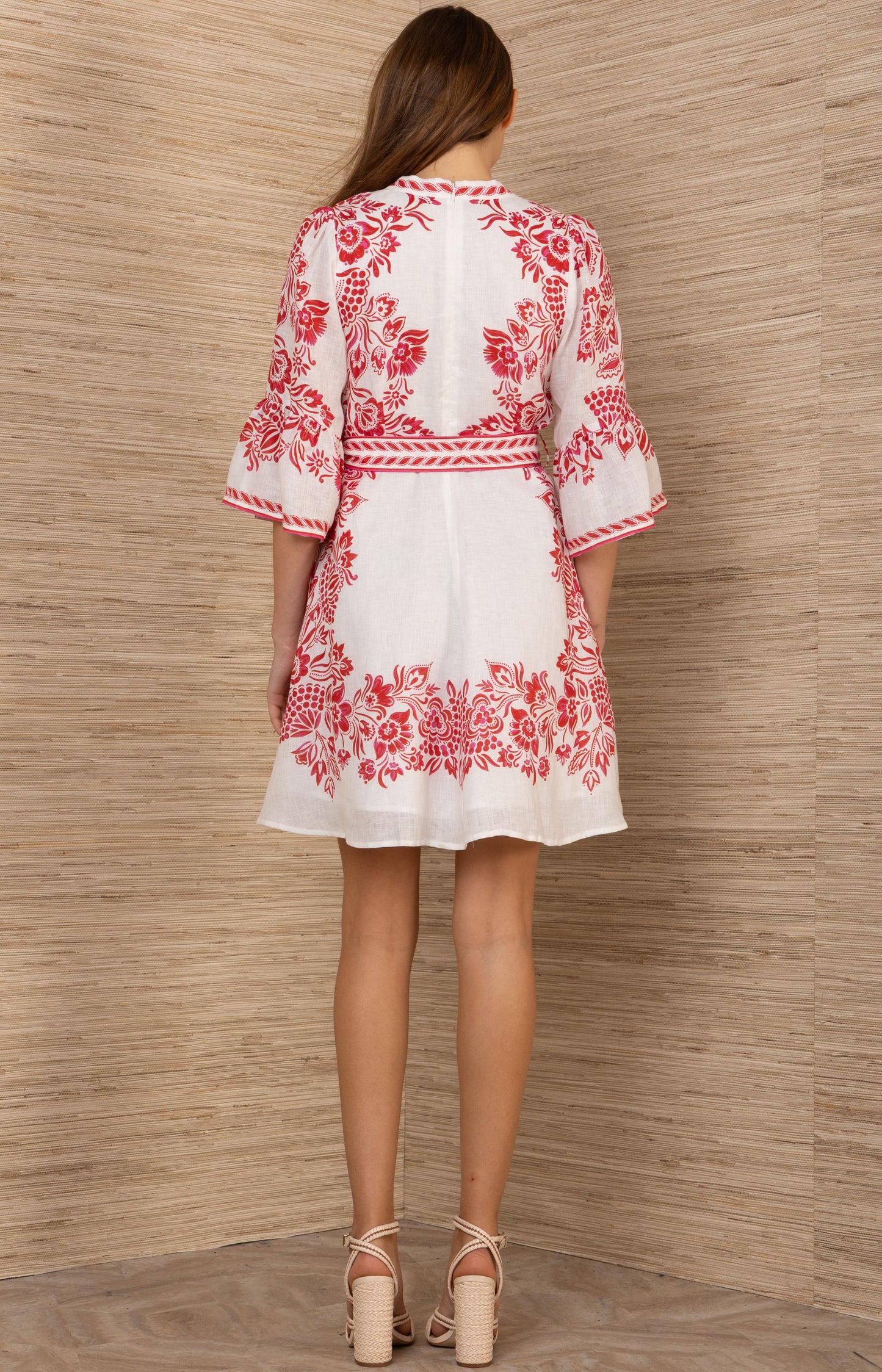 Maxwell Linen Dress Red - Hale Bob