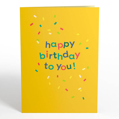 Happy Birthday Confetti Cake Music and Lights Pop-Up Card - Lovepop Cards