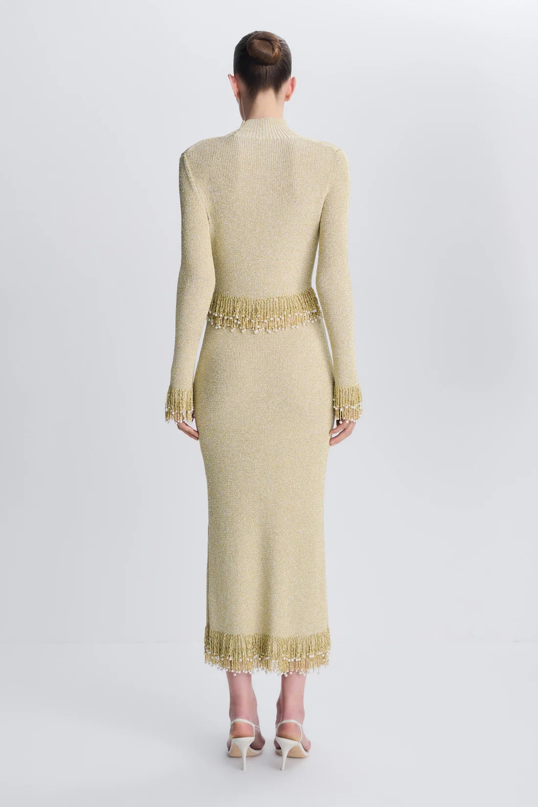 Tali Pearl Fringe Top Gold - Simkhai