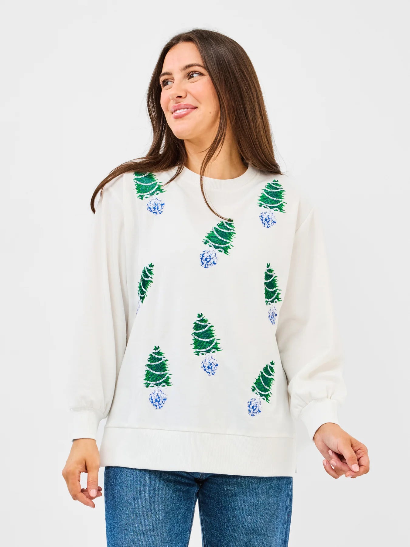 Lakelyn Sweatshirt Blue Trees - Mary Square
