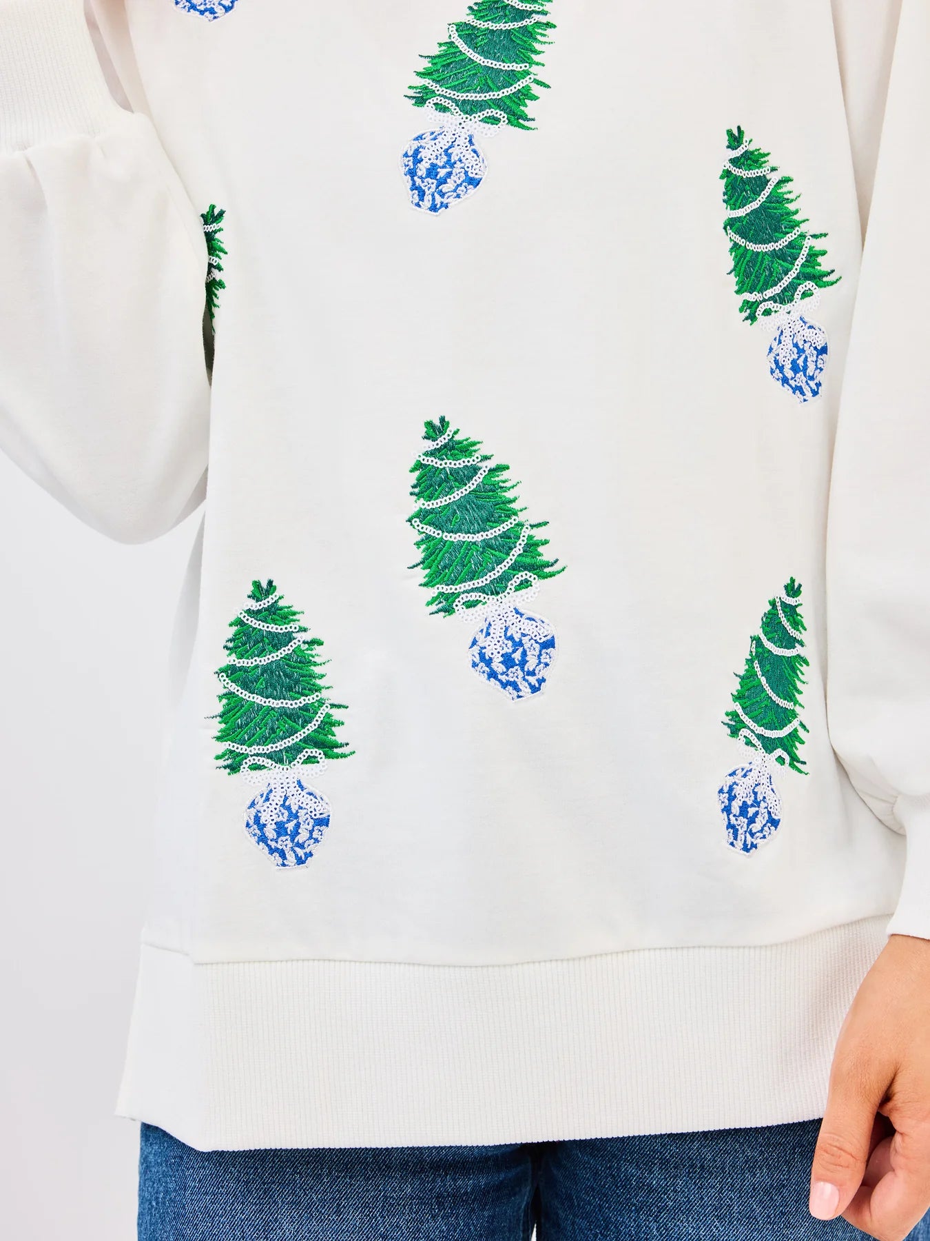 Lakelyn Sweatshirt Blue Trees - Mary Square