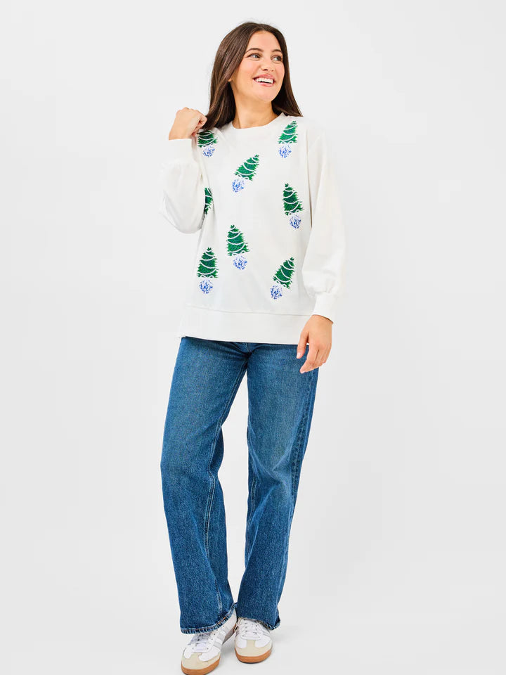 Lakelyn Sweatshirt Blue Trees - Mary Square