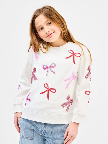 Sarah Youth Sweatshirt Bows - Mary Square