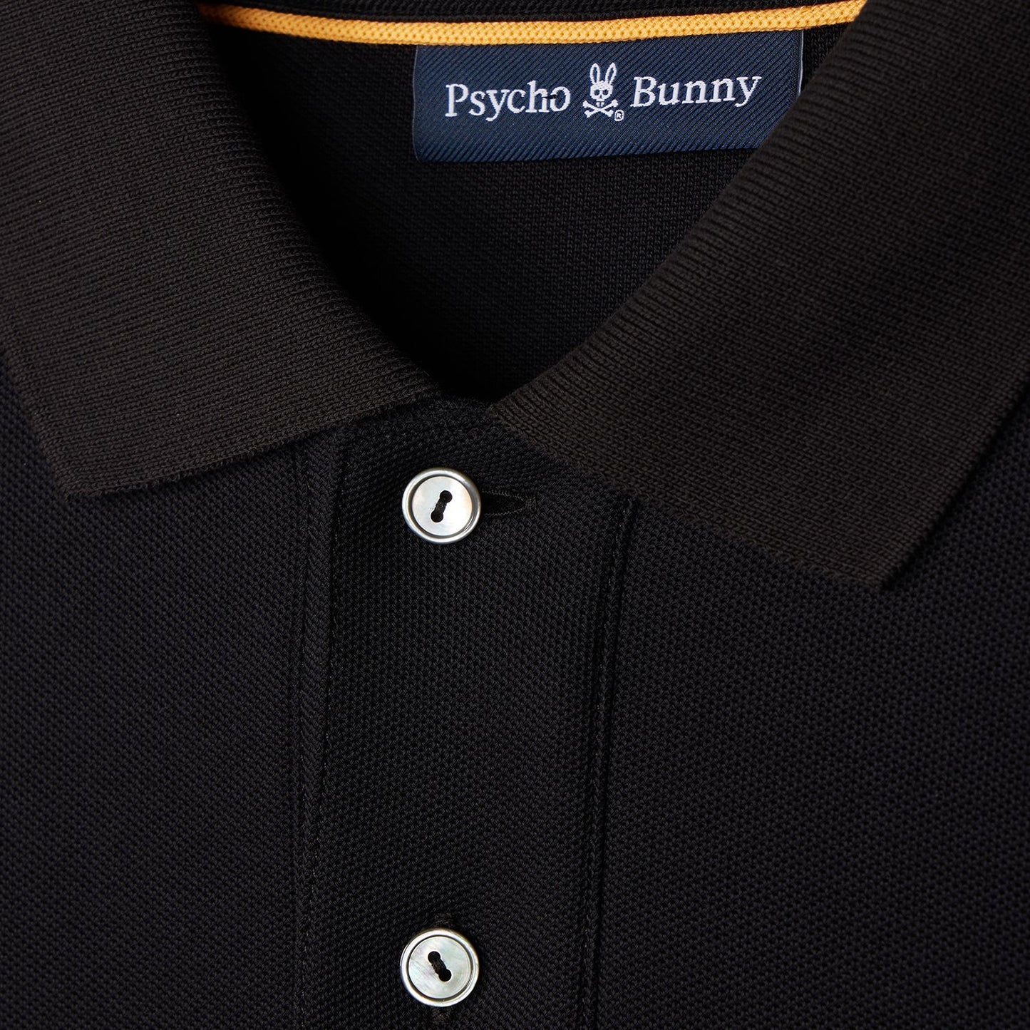 Bonham All Over Bunny Pique Polo Black - Psycho Bunny