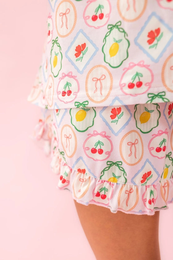 Fruit Cocktail Shorts Pajama Set - Rock Paper Scissors